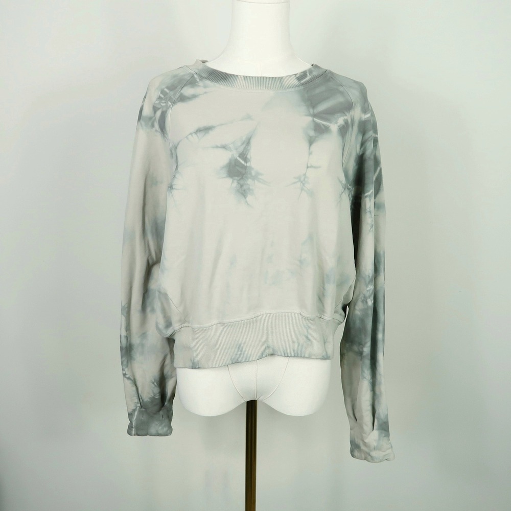 Lululemon Womens Its A Wash Long Sleeve‎ Pullover Sweatshirt Sz 6 Shibori Marble - Picture 4 of 11